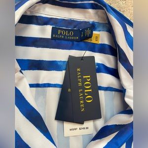 Polo Ralph Lauren button up pajama style blouse nwt originally $248